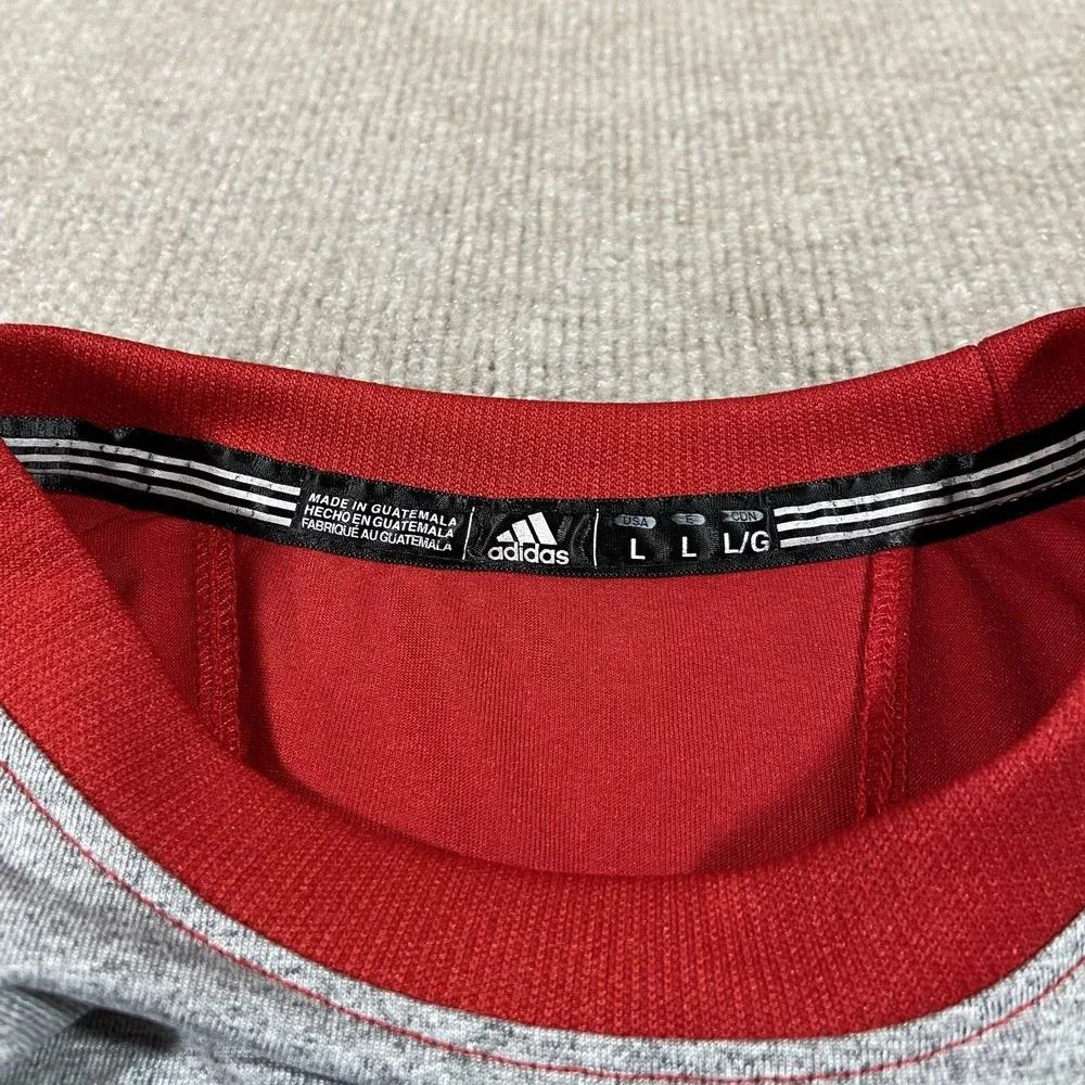 Adidas Cincinatti Bearcats Shirt Mens Large Long Sleeve Grey Red Spellout Player